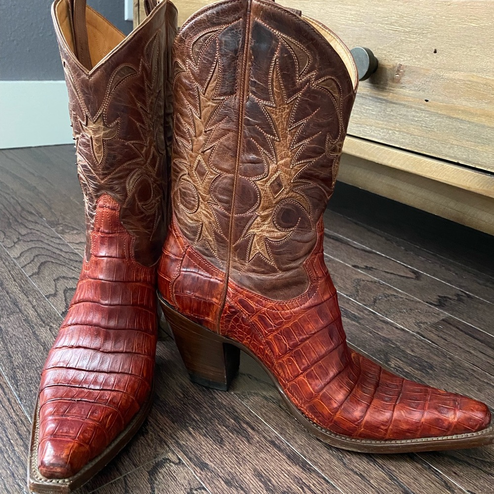 OLD GRINGO RED CROCODILE/ HOT💥💥⭐️ 3.5 heel boot